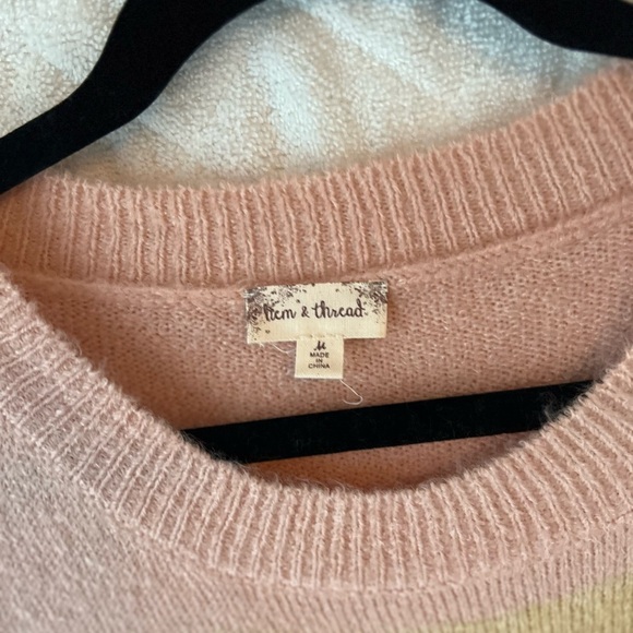 Hem & Thread Multicolor Striped Long Sleeve Sweater Dress - Picture 7 of 7